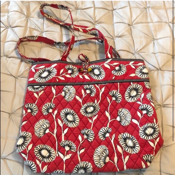 Red Vera Bradley Tote Bag - Picture 1 of 1